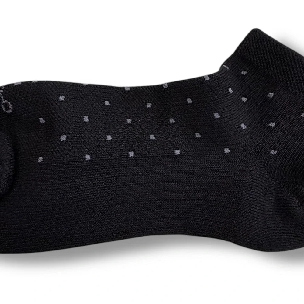 New Tommie Copper Unisex Compression Ankle Socks Black Dot Sz W 7-9.5 M 6-8.5